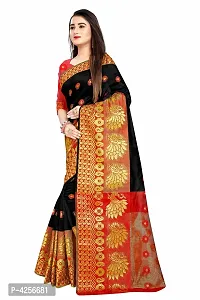 Fancy Cotton Blend Saree With Blouse Piece For Women-thumb3