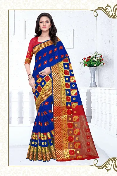 Classic Silk Jacquard Saree with Blouse piece