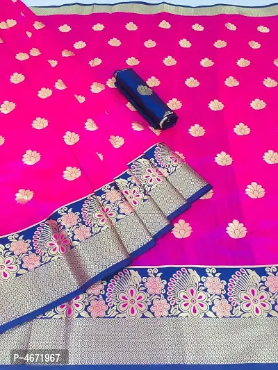 Pink Art Silk Jacquard Sarees For Women