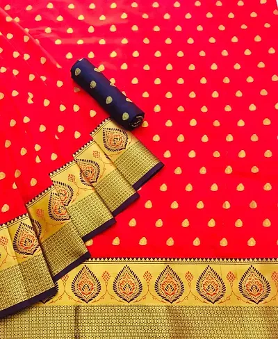 Art Silk Jacquard Banarasi Silk Saree with Blouse piece