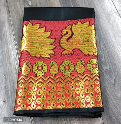 Cotton Silk Peacock Jacquard Butta Sarees with Blouse Piece-thumb2
