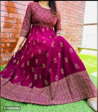 Stylish Rayon Stitched kurta For Women-thumb0