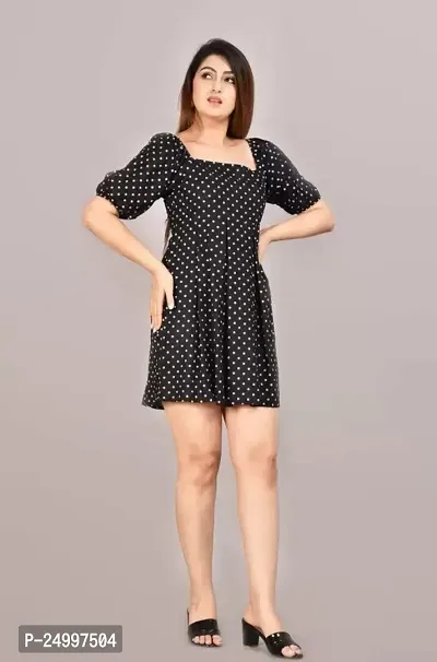 Stylish Women Cotton  Fit And Flare Dress-thumb0