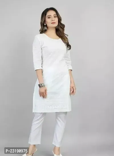 Stylish Fancy Designer Cotton Kurta For Women-thumb0