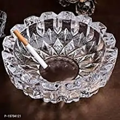 International Glass Ashtray, 1 Round Glass Ash Tray, Ash Trays for Smoking for Home, Ashtray for Cigarette Stylish, Ashtray for Home, Car Ashtray 12 cm