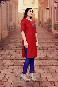 Beautiful Cotton Slub Stitched Kurta for Women-thumb3