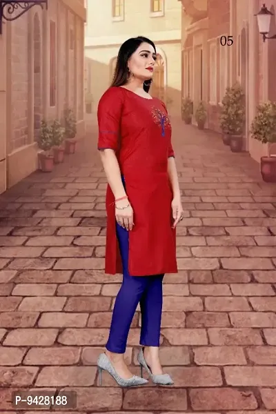 Beautiful Cotton Slub Stitched Kurta for Women-thumb4