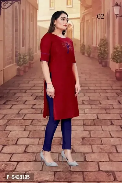 Beautiful Cotton Slub Stitched Kurta for Women-thumb4