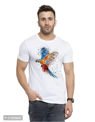 Trendy Multicoloured Polyester Round Neck Tees For Men-thumb0