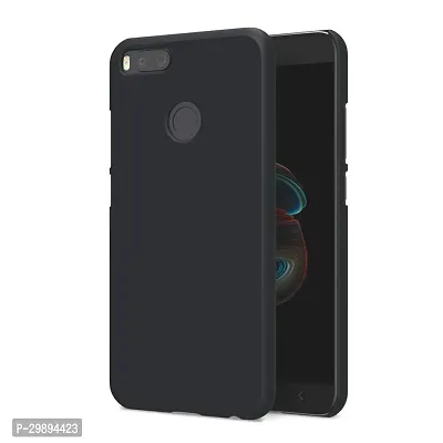 Classic Black Rubber Silicone Back Cover Back Case Plain Cover Case For Xiaomi Mi A1-thumb0