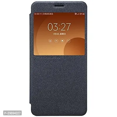 Classic Imported Leather Type Flip Cover For Micromax Evok Note-thumb0