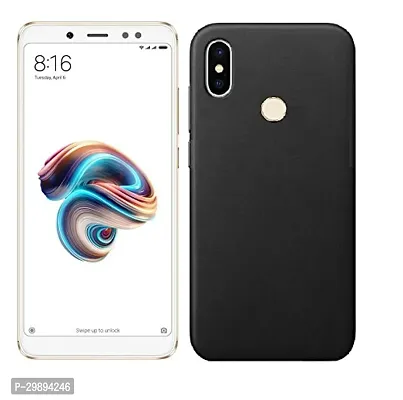 Classic Rubber Silicone Back Cover For Xiaomi Redmi Note 5 Pro Black-thumb0