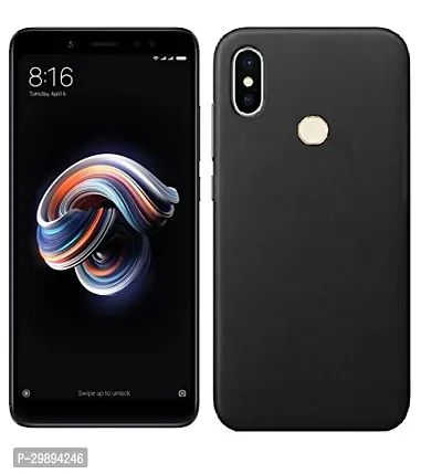 Classic Rubber Silicone Back Cover For Xiaomi Redmi Note 5 Pro Black-thumb3