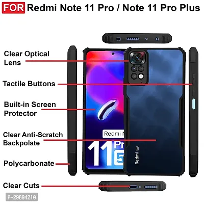 Classic Tpu and Plastic Transparent Hard Back Cover Case For Redmi Note 11 Pro Plus/Redmi Note 11 Pro-thumb4