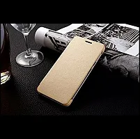 Classic Premium Artificial Leather Flip Cover For Micromax Bolt Prime Q303 Gold-thumb1