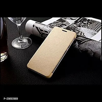 Classic Premium Artificial Leather Flip Cover For Micromax Bolt Prime Q303 Gold-thumb2