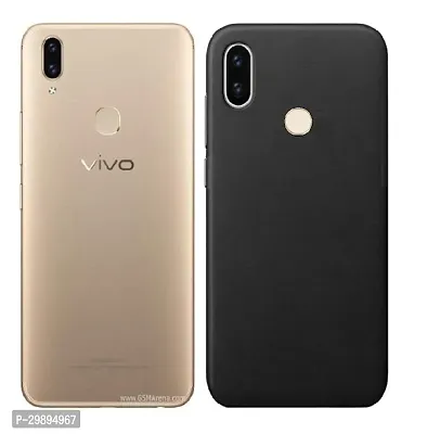 Classic Black Rubber Silicone Back Cover Back Case Plain Cover Case For Vivo V9-thumb3