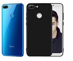 Classic Top Quality Black Rubber Silicone Back Cover Back Case Plain Cover Case Back Cover For Huawei Honor 9 Lite-thumb2