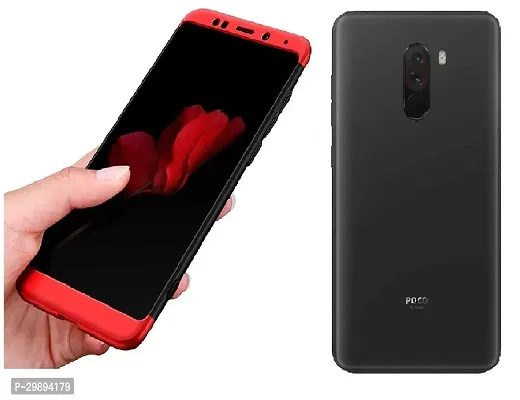 Classic Tough 360 Degree 3 In 1 Full Sides Protective Case For Poco F1 Red-thumb2