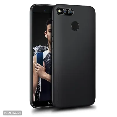 Classic Black Rubber Silicone Back Cover Back Case Plain Cover Case For Huawei Honor 7X