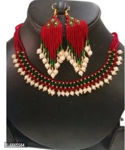 HI-LOOK Collection Beaded Multicolor Stone Jewellery Set For Girl and Women