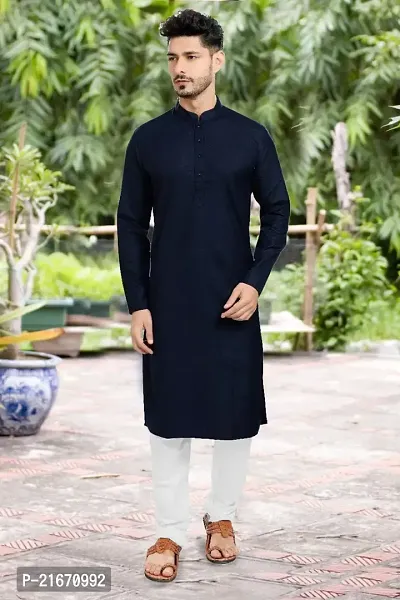 Reliable Cotton Blend  Kurta  Bottom Sets For Men-thumb0