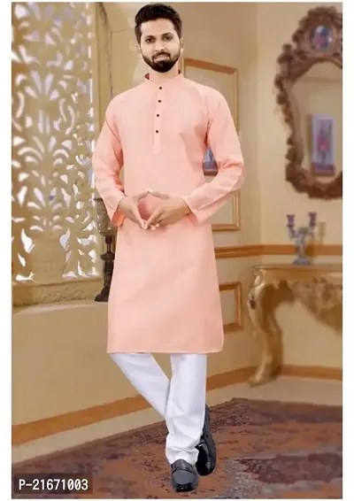 Reliable Cotton Blend  Kurta  Bottom Sets For Men-thumb0