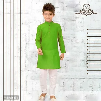 Stylish Fancy Designer Cotton Blend Kurta With Bottom Wear Set For Kids
