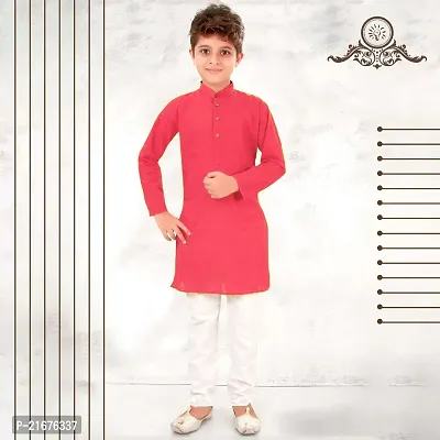Stylish Fancy Designer Cotton Blend Kurta With Bottom Wear Set For Kids-thumb2