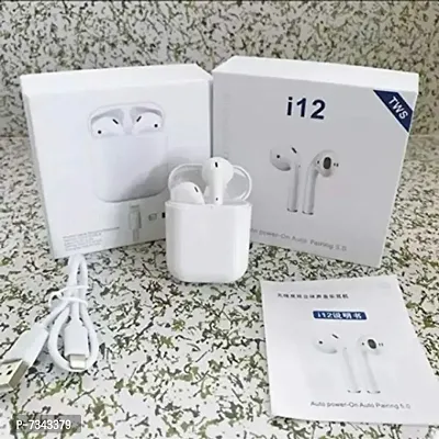 i12 tws white earbuds-thumb0