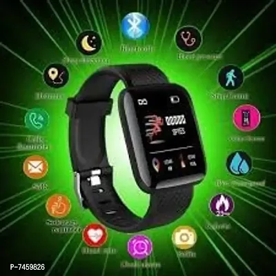 Smart Watch Id-116 Bluetooth Smartwatch Wireless Fitness Band for Boys, Girls, Men, Women  Kids | Sports Gym Watch for All Smart Phones I Heart Rate and spo2 Monitor-thumb0