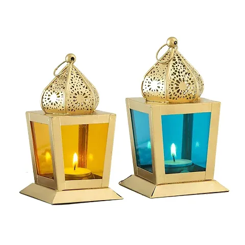 Imrab Creations Decorative Blossom Square Hanging Lantern/Lamp with t-Light Candle