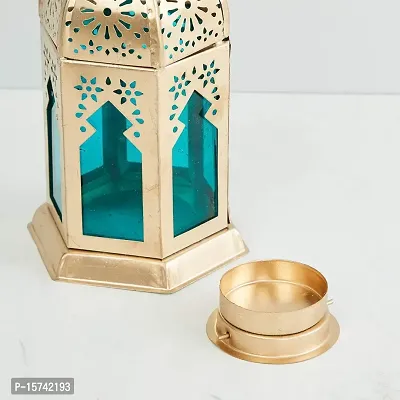 IMRAB CREATIONS Decorative Moksha Hanging Lantern/Lamp with t-Light Candle (Red-Gold, 2)-thumb4