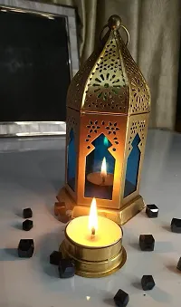 IMRAB CREATIONS Decorative Moksha Hanging Lantern/Lamp with t-Light Candle (Red-Gold, 2)-thumb2
