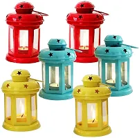 Decorative Star Hanging/Table Lantern Combo Pack of 6-thumb1