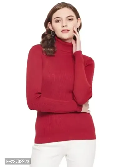 Stylish Red Cotton Blend Solid Sweatshirts For Women