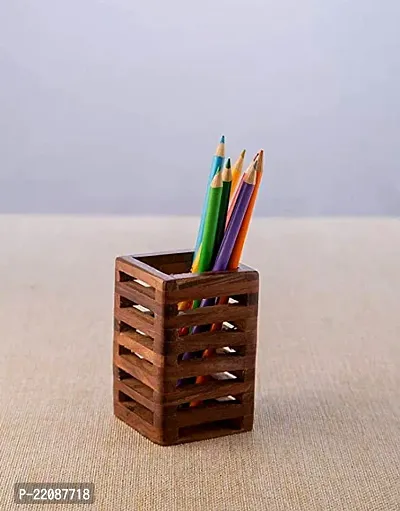 Wooden Pen, Pencil Jar, box, storage, Desk organiser, Office accessories-thumb2