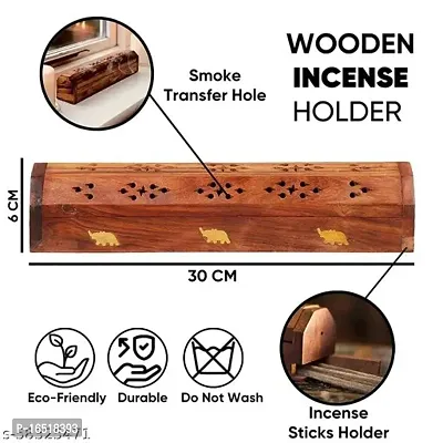 Wooden Incense holder | Pyramid Incense Box Ash Catcher Fragrance Stand Holder Agarbatti  Dhoop Dan/Sheesham Wood Incense Sticks Holder-thumb3