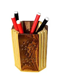 Wooden Pen, Pencil Jar, box, storage, Desk organiser, Office accessories-thumb3