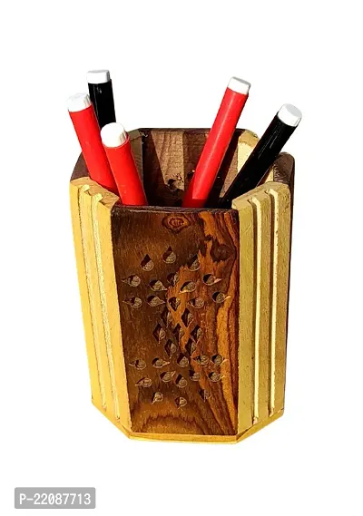 Wooden Pen, Pencil Jar, box, storage, Desk organiser, Office accessories-thumb4