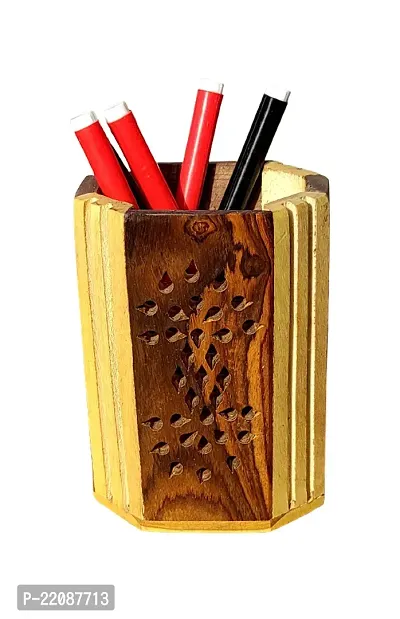 Wooden Pen, Pencil Jar, box, storage, Desk organiser, Office accessories-thumb0