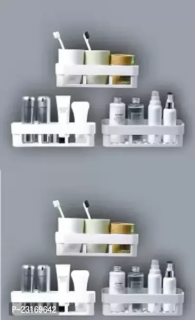 Plastic Wall Shelf (Number Of Shelves - 6, Multicolor)