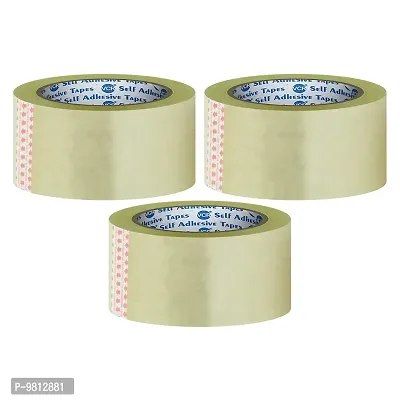 Adhesive Transparent Cello Tape - 65 Meters in Length - 48mm / 2 Width - 3 Rolls Per Pack - BOPP Industrial Packaging Tape for E-Commerce Box Packing, Office and Home use