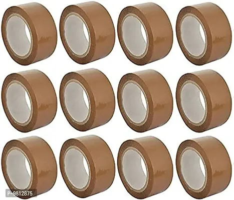 Adhesive Brown Tape/Multipurpose/Traceless/Removable/Tape for Home/Office/Packaging Brown Tape/Combo Pack (Pack of 12, 2Inch, 100 mtr, Brown Tape)