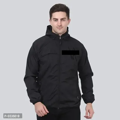 Super Elegant  Stylish Premium Quality Windcheater Zipper Jackets For Men  Boys For Formal  Casual Wearing XXL SIZE(BLACK)-thumb0