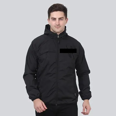 Super Elegant  Stylish Premium Quality Windcheater Zipper Jackets For Men  Boys For Formal  Casual Wearing XXL SIZE(BLACK)