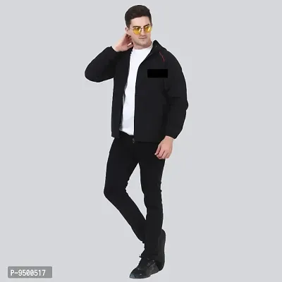 Super Stylish  Elegant Premium Quality Windcheater Zipper Jackets For Men  Boys For Formal  Casual Wearing M Size (Black)-thumb0