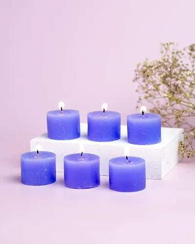 Pack of 6 Votive Lavender Scented Candles 8 hour burn time