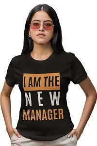 Tshirts Buddy Couple Tshirts for Husband and Wife Men's and Women's-Under New Management-I Am The New Manager-Pack of 2-thumb2