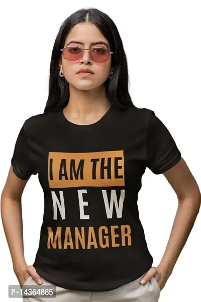 Tshirts Buddy Couple Tshirts for Husband and Wife Men's and Women's-Under New Management-I Am The New Manager-Pack of 2-thumb3